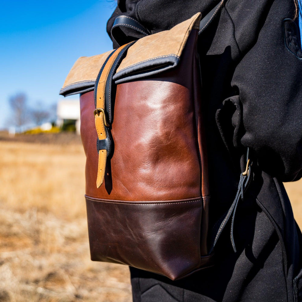 
                      
                        Leather Small Rolltop Backpack - Brown Backpacks - olpr.
                      
                    