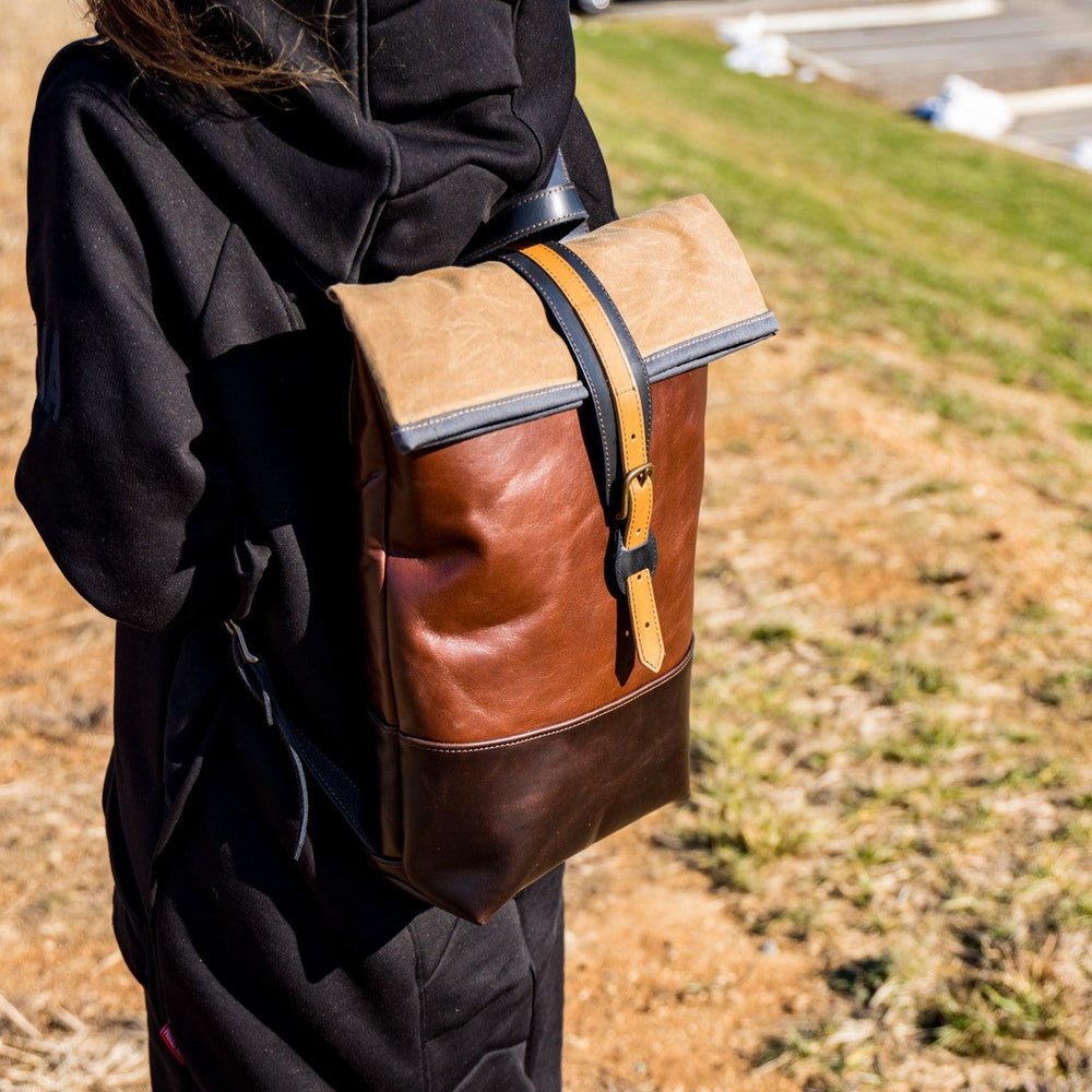 
                      
                        Leather Small Rolltop Backpack - Brown Backpacks - olpr.
                      
                    