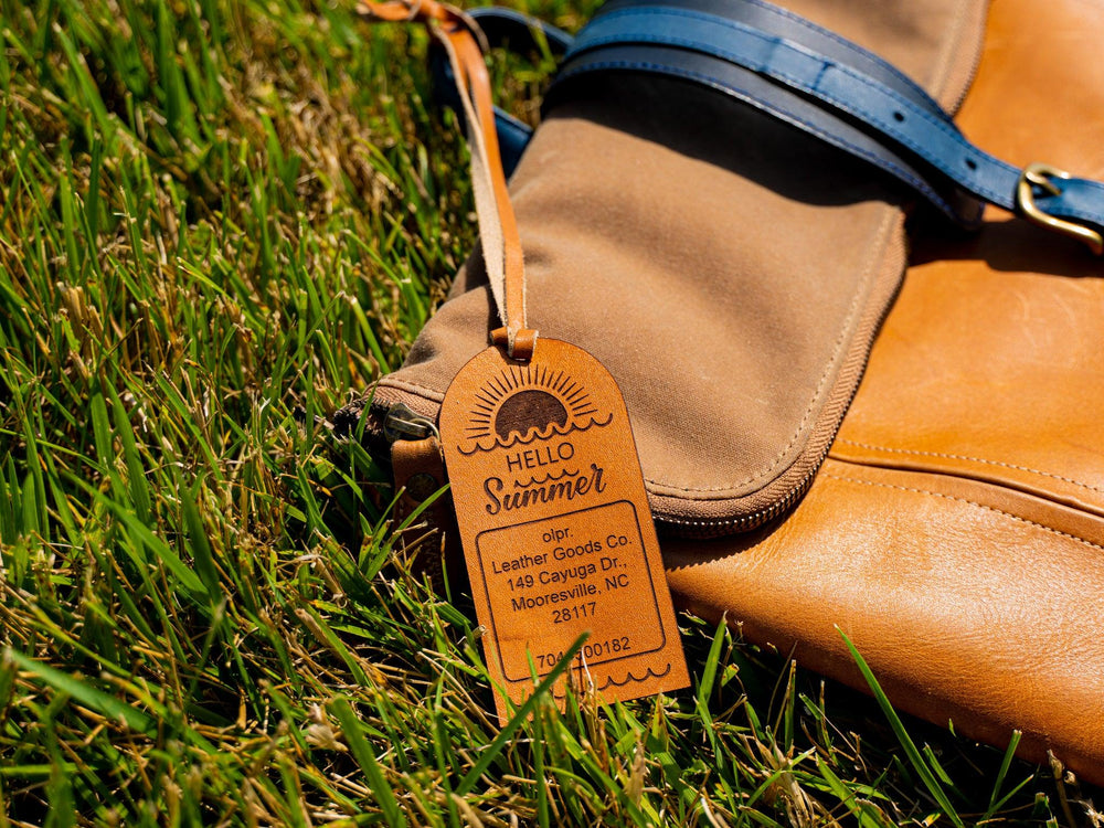 Milwaukee Leather Luggage Tag Summer - Natural Luggage Tags - olpr.