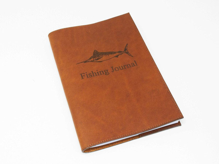 Fishing Journal With Milwaukee Leather Cover - Tan