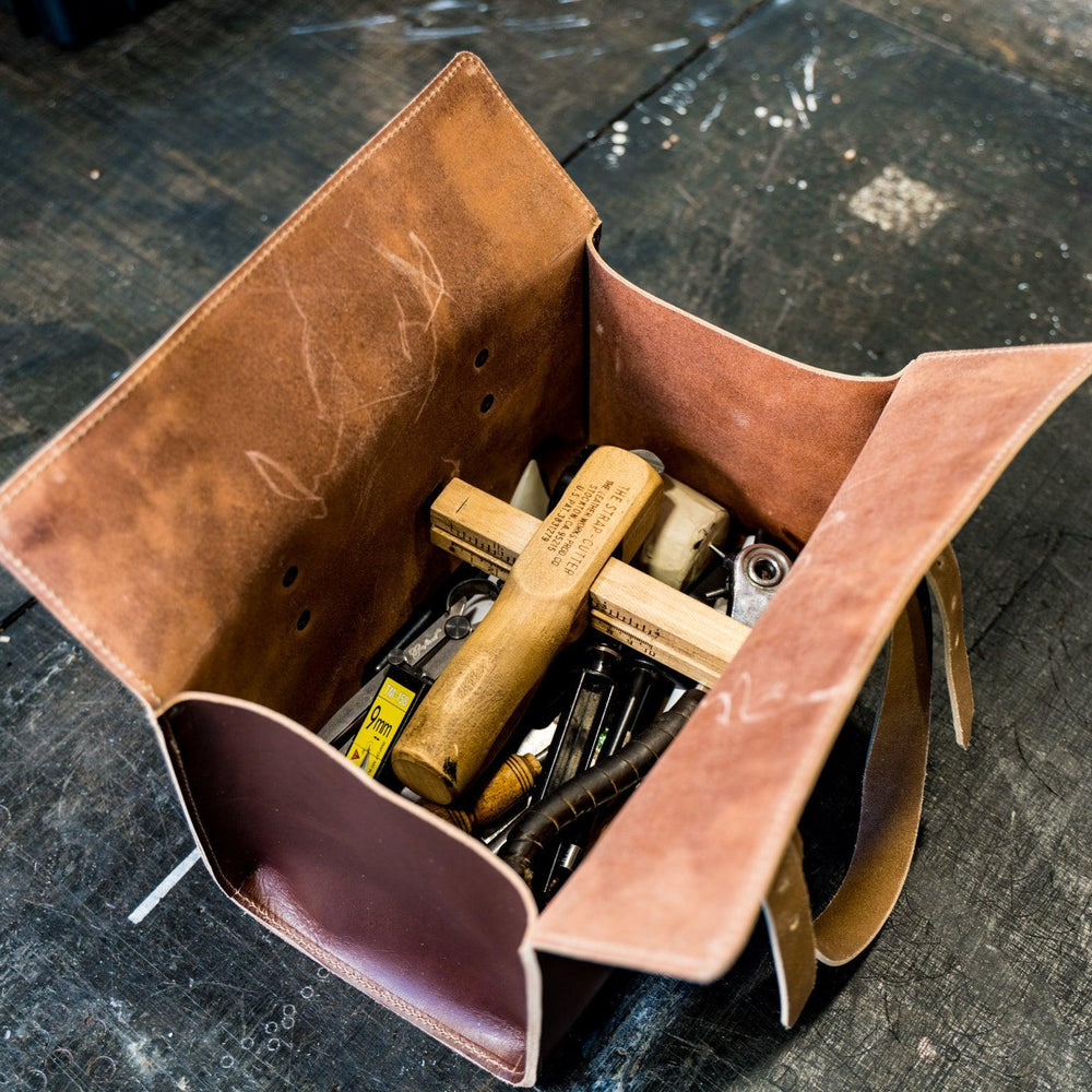 Handmade Leather Tool Bag made in USA by olpr.