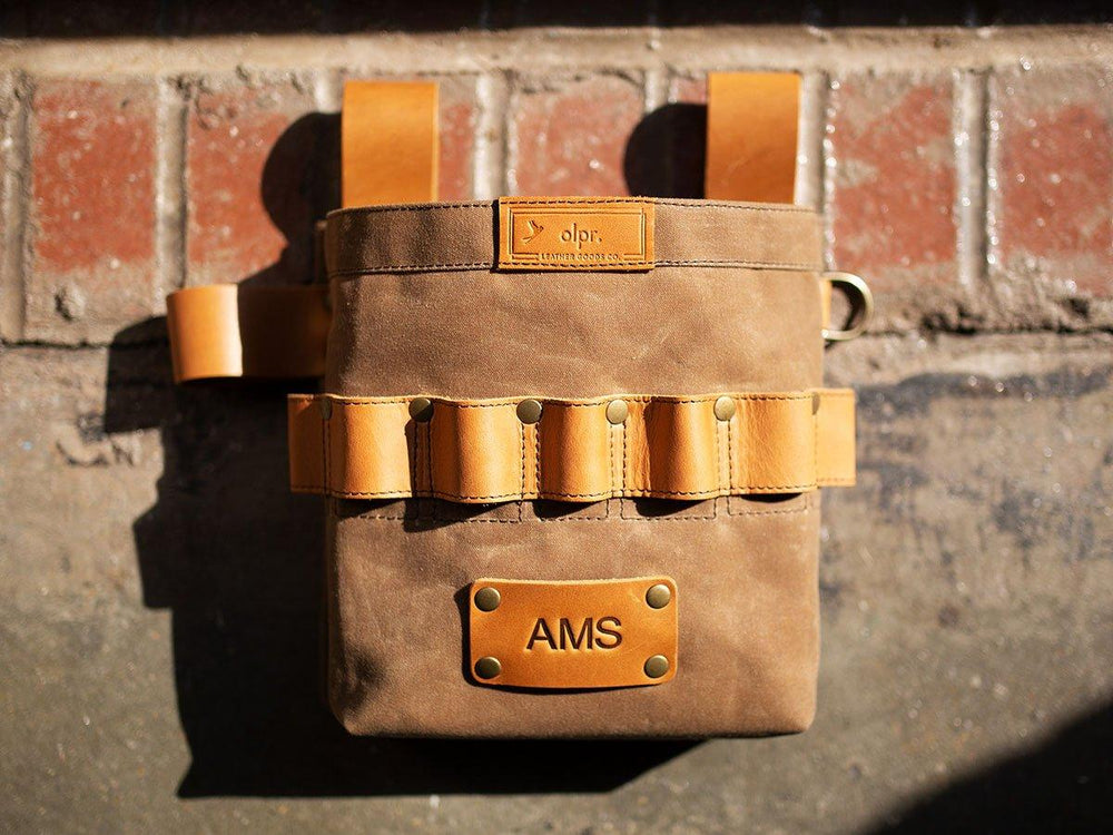 Waxed Canvas and Leather Tool Pouch 