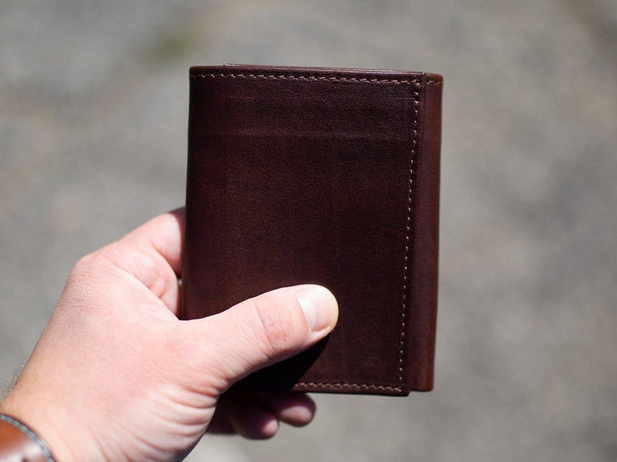 Milwaukee Leather Trifold Wallet - Chestnut Wallet - olpr.