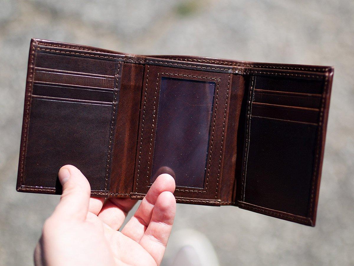 Leather Trifold Wallet Personalized [Handmade] [Custom]