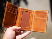 Milwaukee Leather Trifold Wallet - Natural Wallet - olpr.