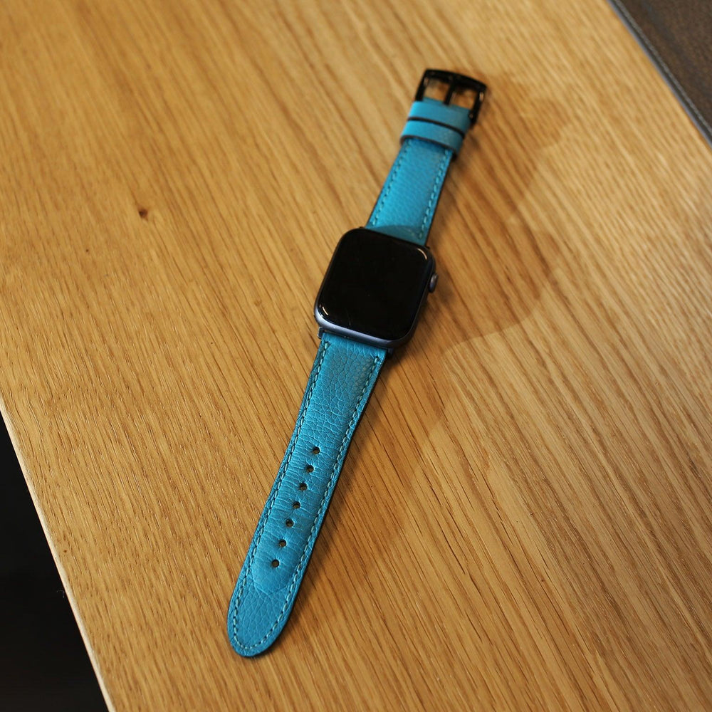 
                      
                        Italian Leather Apple Watch Band - Turquoise iWatch Strap - olpr.
                      
                    