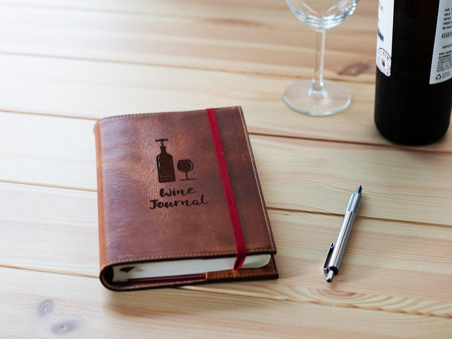 Leather Wine Journal / Wine Lover Gift / Milwaukee - Natural Journal - olpr.