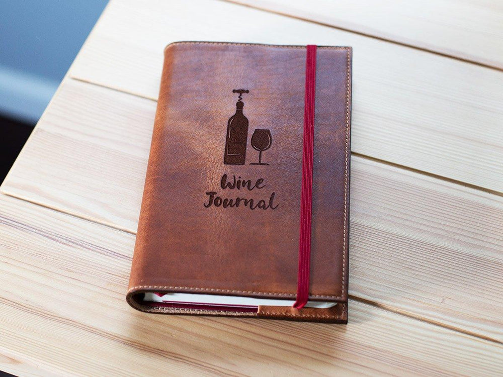 Leather Wine Journal / Wine Lover Gift / Milwaukee - Natural Journal - olpr.