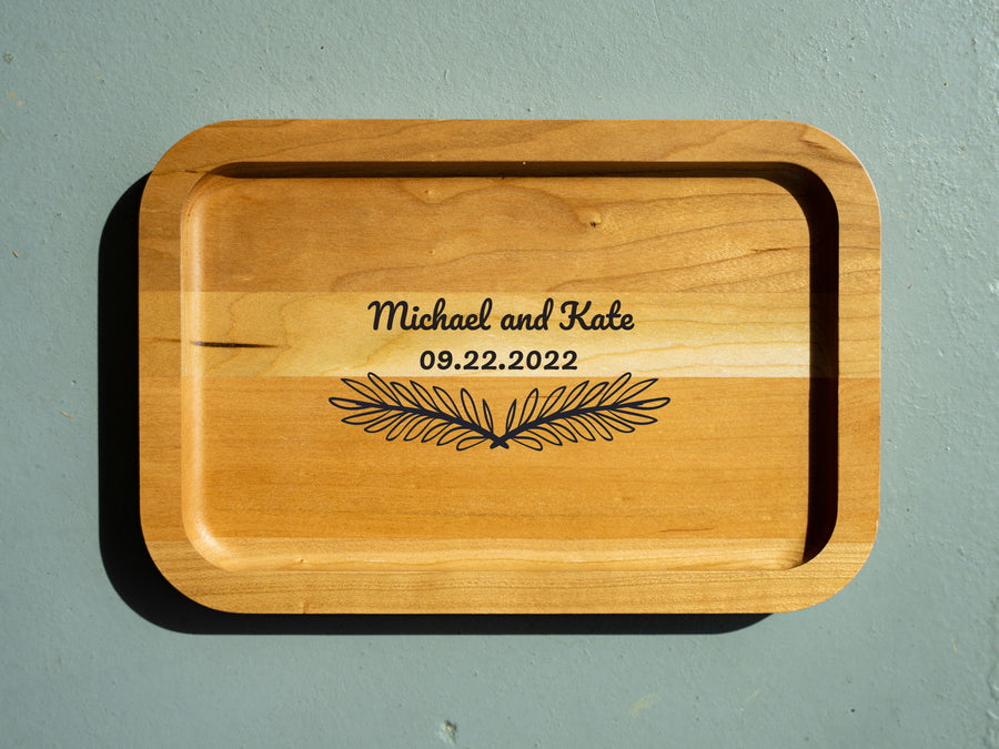 Personalized Wooden Ring Tray  - olpr.