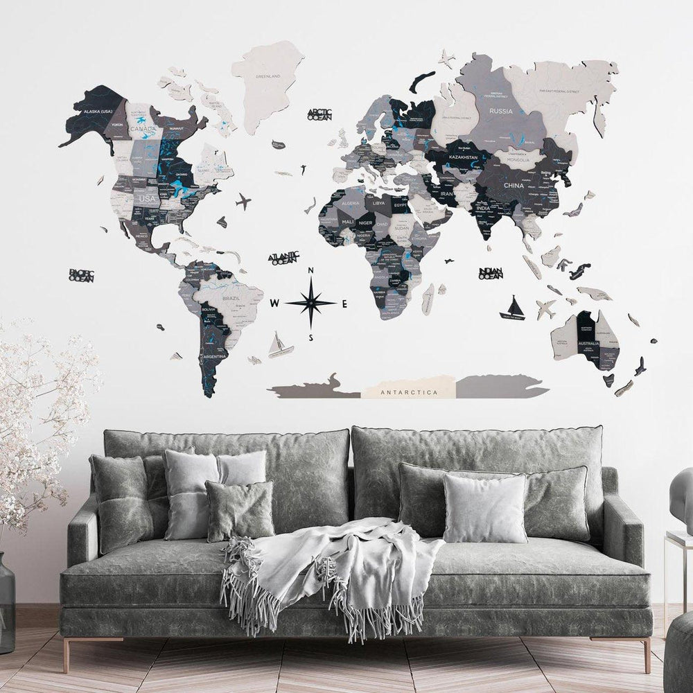Nordic 3D Wooden World Map Wooden Maps - olpr.