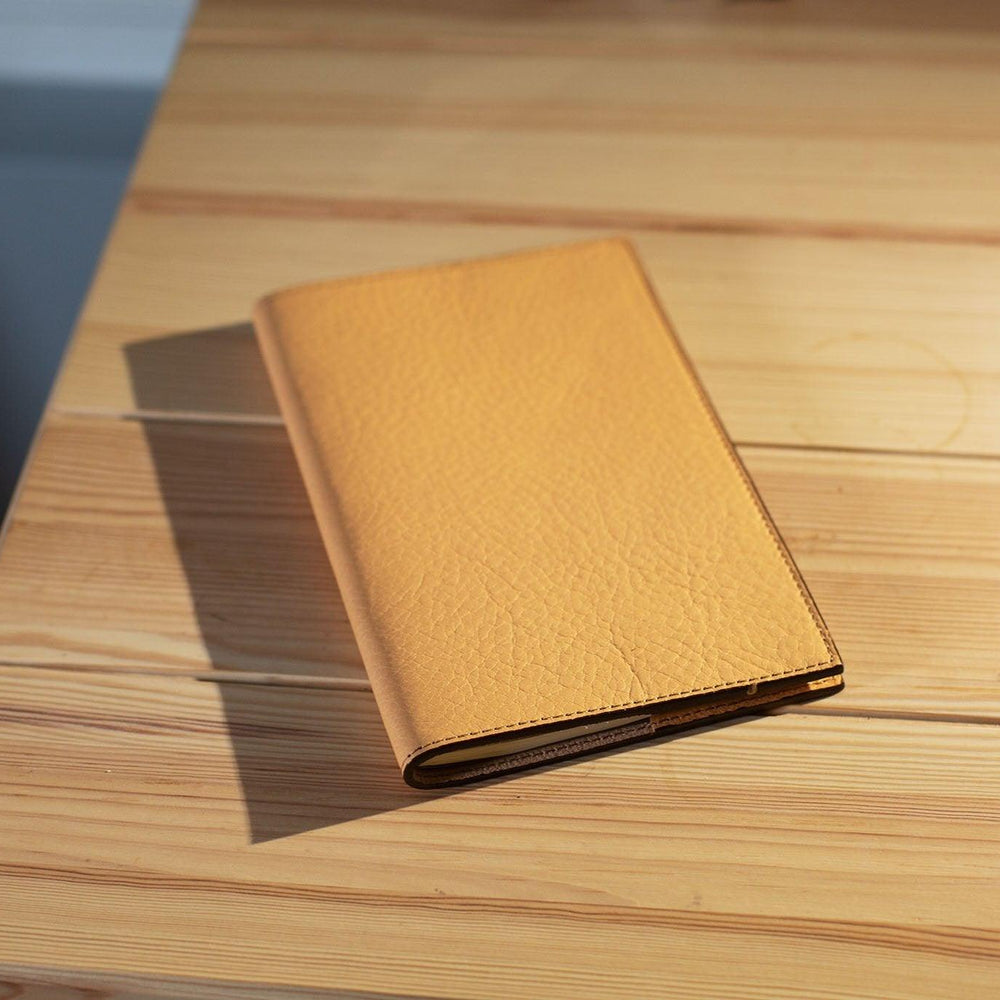 
                      
                        XL Italian Leather Notebook - Cream Notebook - olpr.
                      
                    
