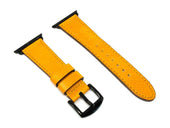 Italian Leather Apple Watch Band - Yellow iWatch Strap - olpr.
