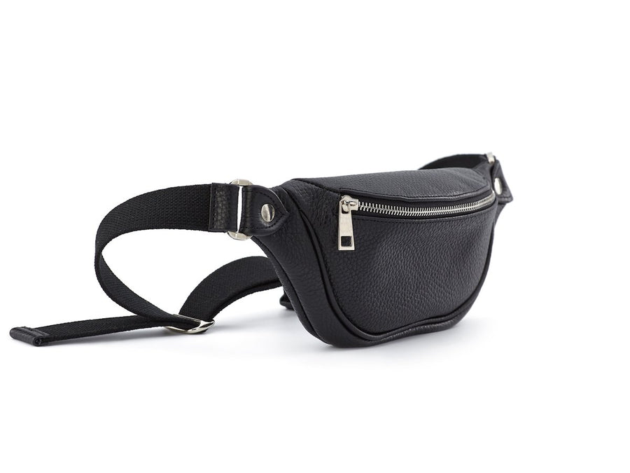 Black leather belt bag womens Clearance