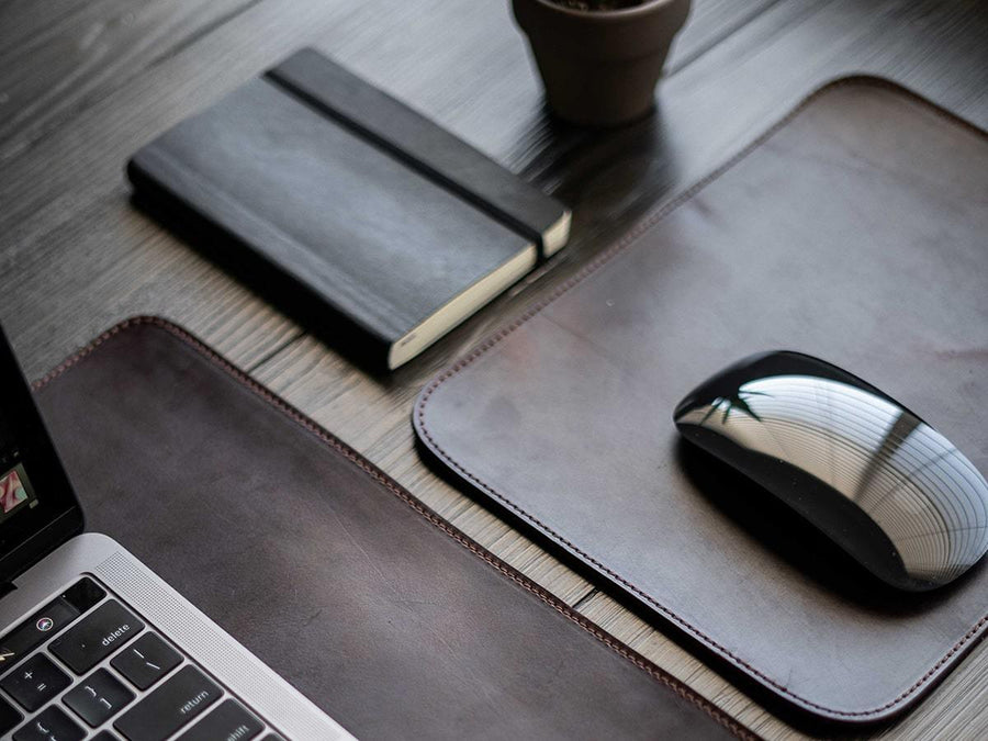 Leather Mouse Pad Horween - Brown Desk Pad - olpr.