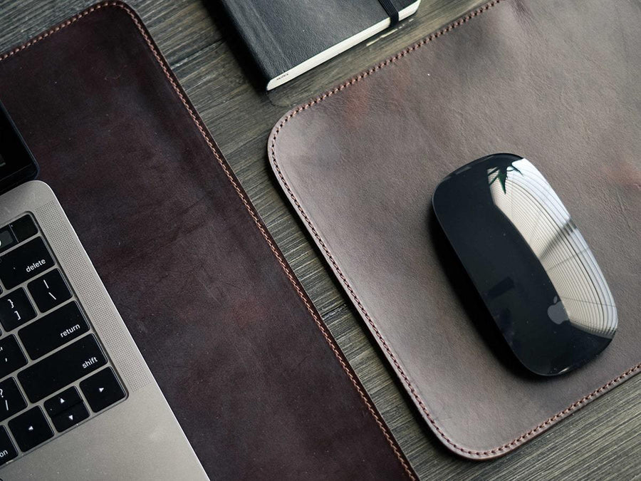Leather Mouse Pad Horween - Brown Desk Pad - olpr.