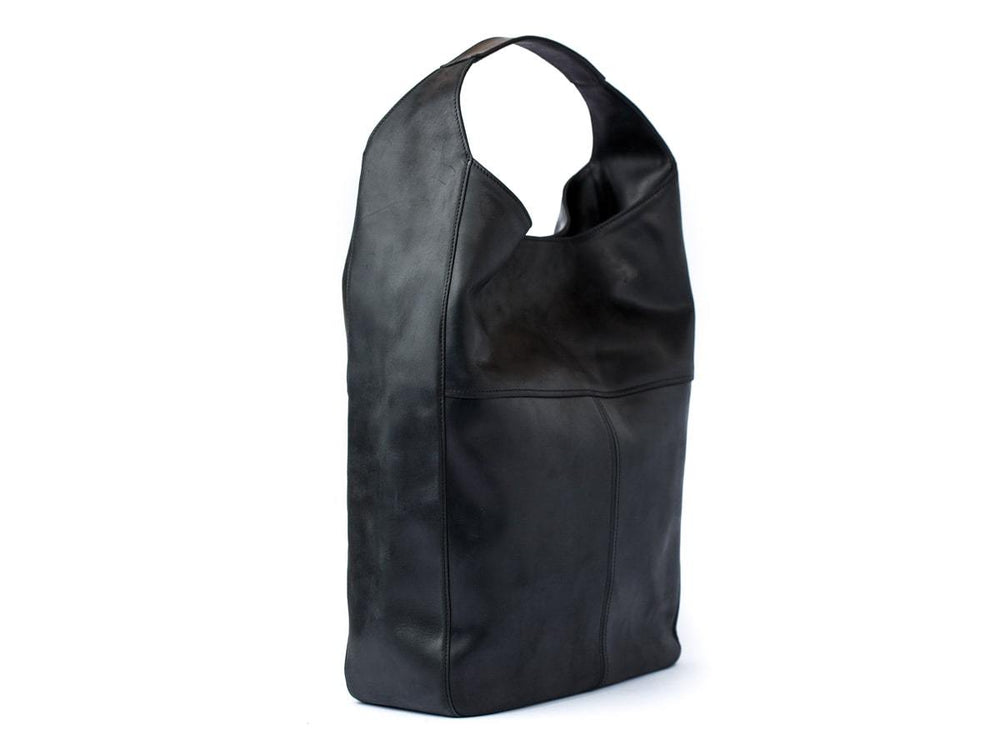
                      
                        Crazy Horse Leather Hobo Bag - Black Women Bag - olpr.
                      
                    
