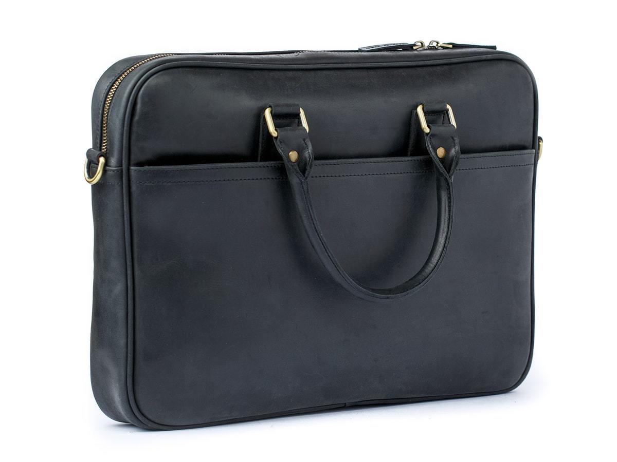 Crazy Horse Leather Laptop Bag Weekday - Black Computer Bag - olpr.