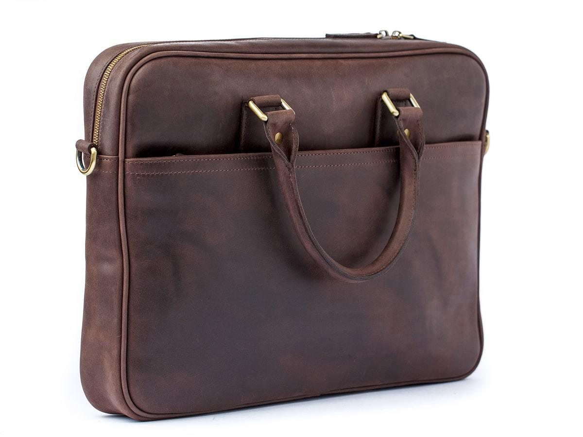 Crazy Horse Leather Laptop Bag Weekday - Brown Computer Bag - olpr.