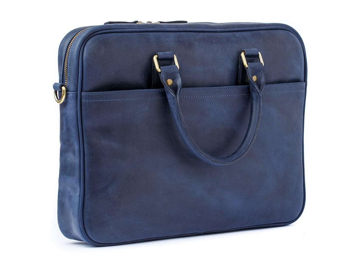 Crazy Horse Leather Laptop Bag Weekday - Navy Computer Bag - olpr.