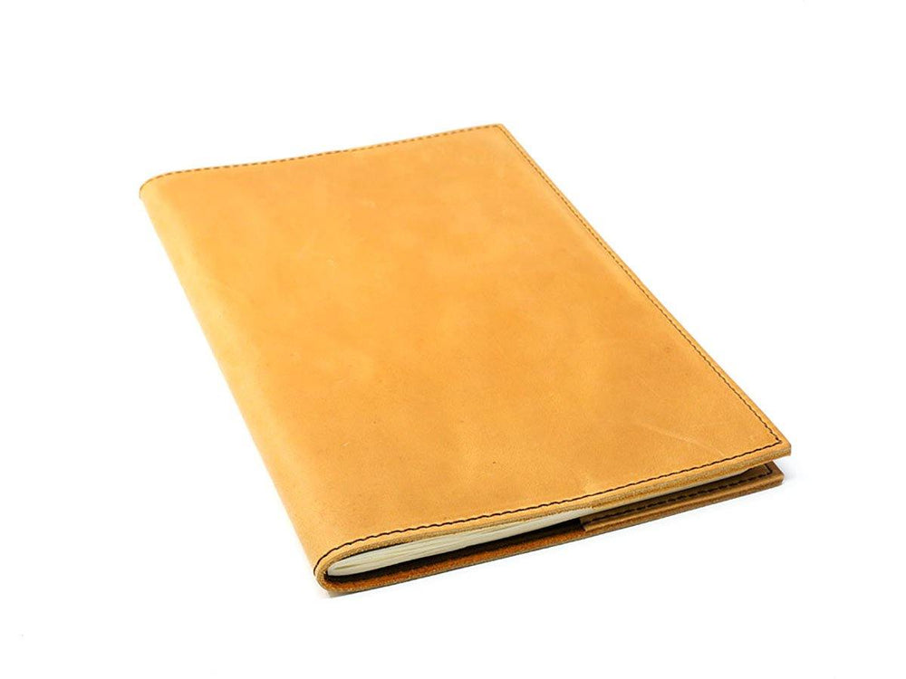 Crazy Horse Large Leather Journal - Wheat Notebook - olpr.