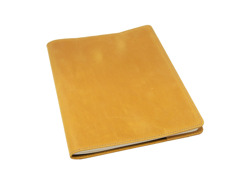 Crazy Horse Extra Large Leather Notebook - Wheat Notebook - olpr.