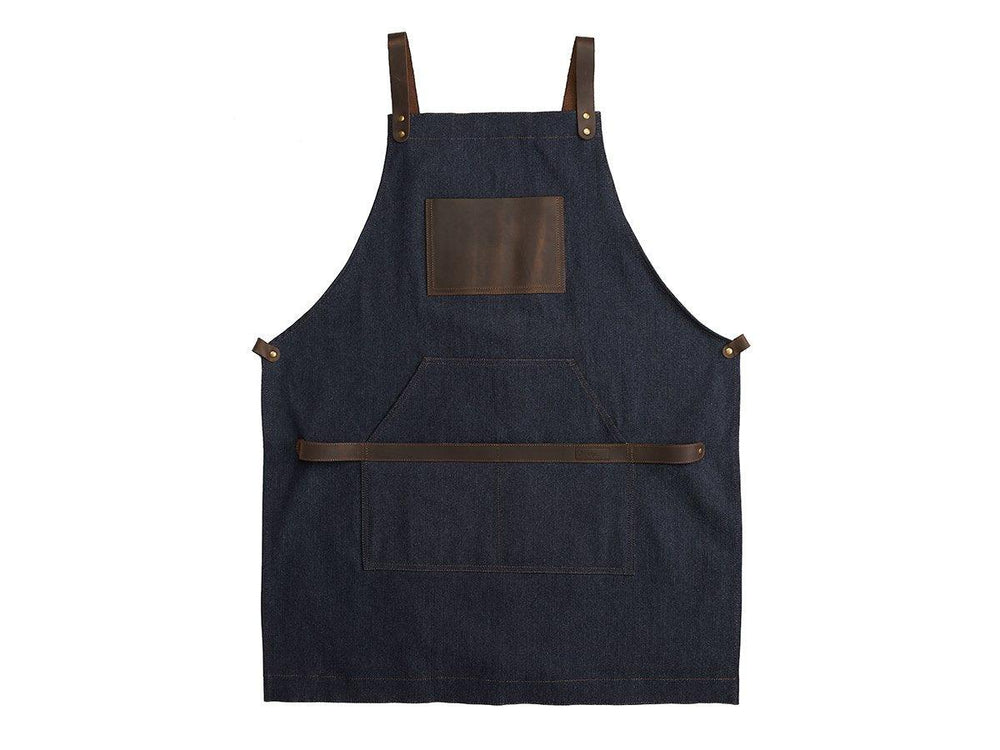 
                      
                        Custom Cross-Back Apron of Canvas - Dark Denim Apron - olpr.
                      
                    