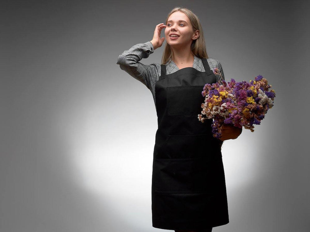 
                      
                        Bib Apron with Pockets - Black
                      
                    