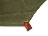Waxed Canvas and Leather Apron - Green Apron - olpr.