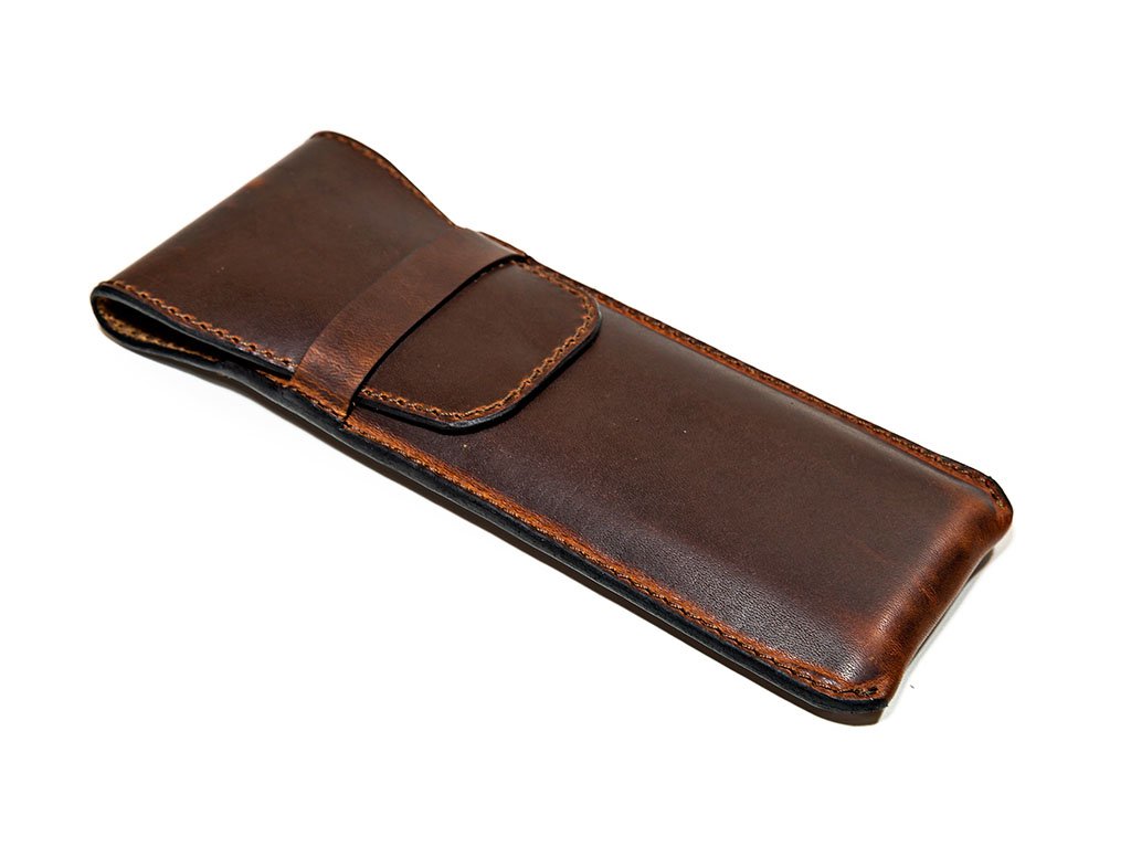 Milwaukee Leather 3Pen Holder - Chestnut Pen Holder - olpr.