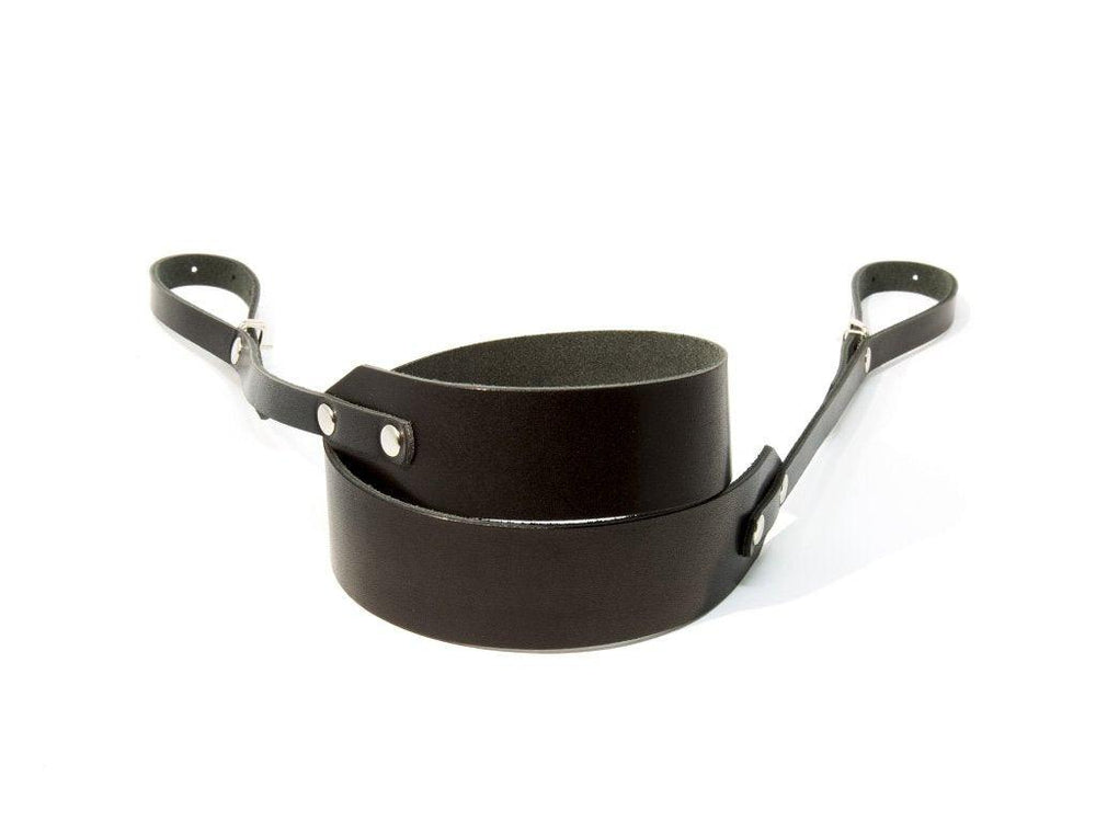 Horween Leather Camera Strap Minimal - Black Camera Strap - olpr.