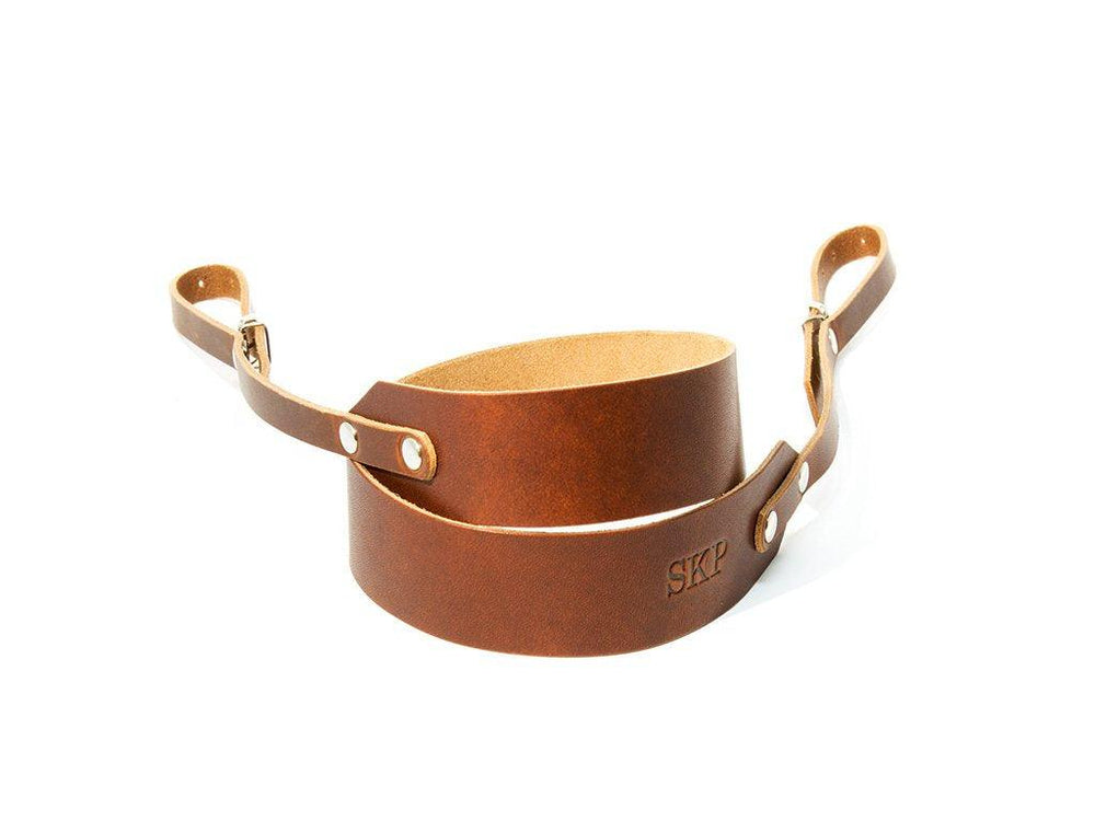 Horween Leather Camera Strap Minimal - Chestnut Camera Strap - olpr.