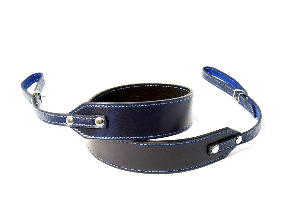 Milwaukee Leather Camera Strap Premium - Blue Camera Strap - olpr.