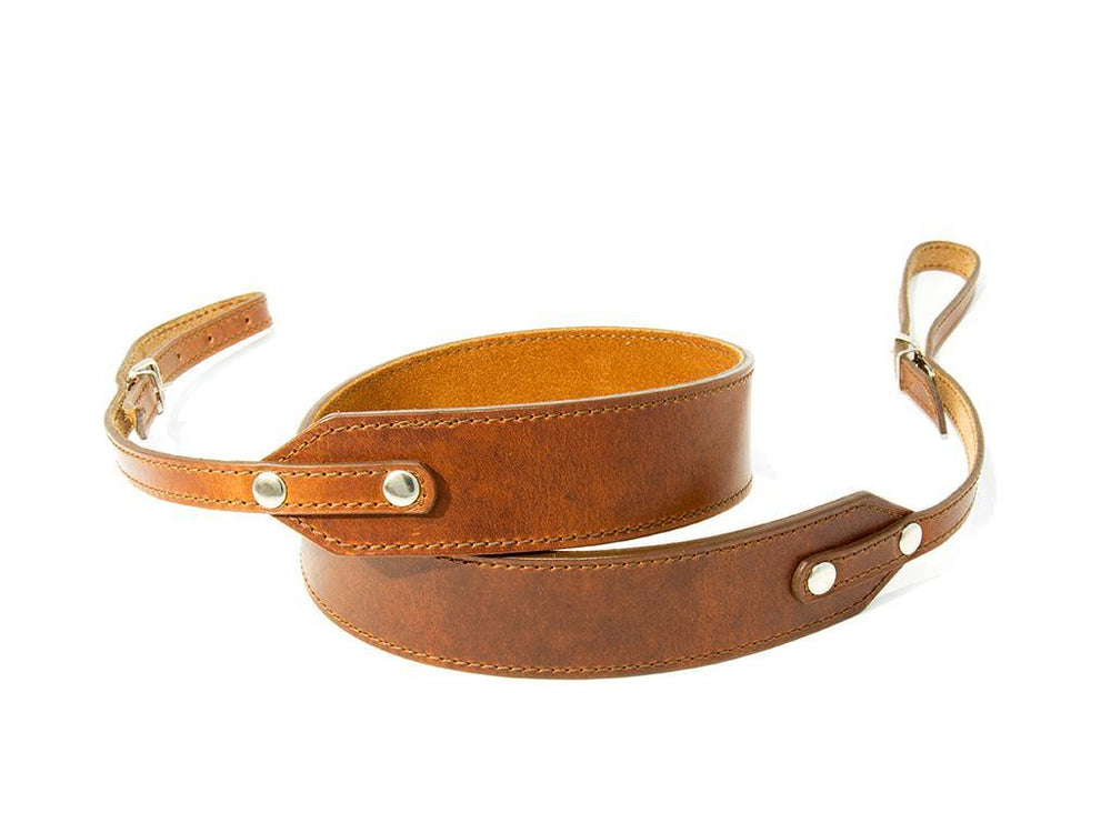 Horween Leather Camera Strap Premium - Chestnut Camera Strap - olpr.