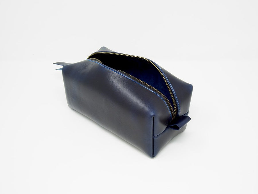Milwaukee Leather Dopp Kit - Blue Toiletry Bag - olpr.