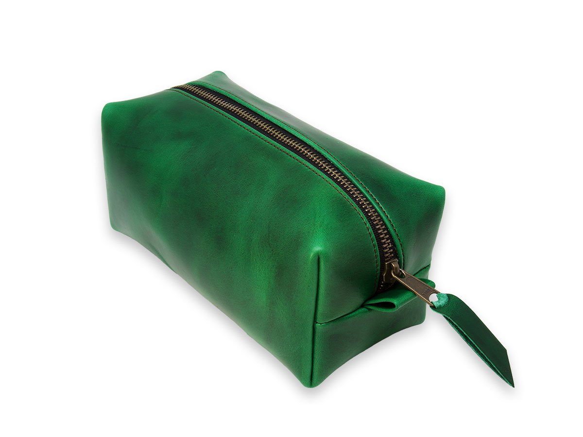 Milwaukee Leather Dopp Kit - Green Toiletry Bag - olpr.