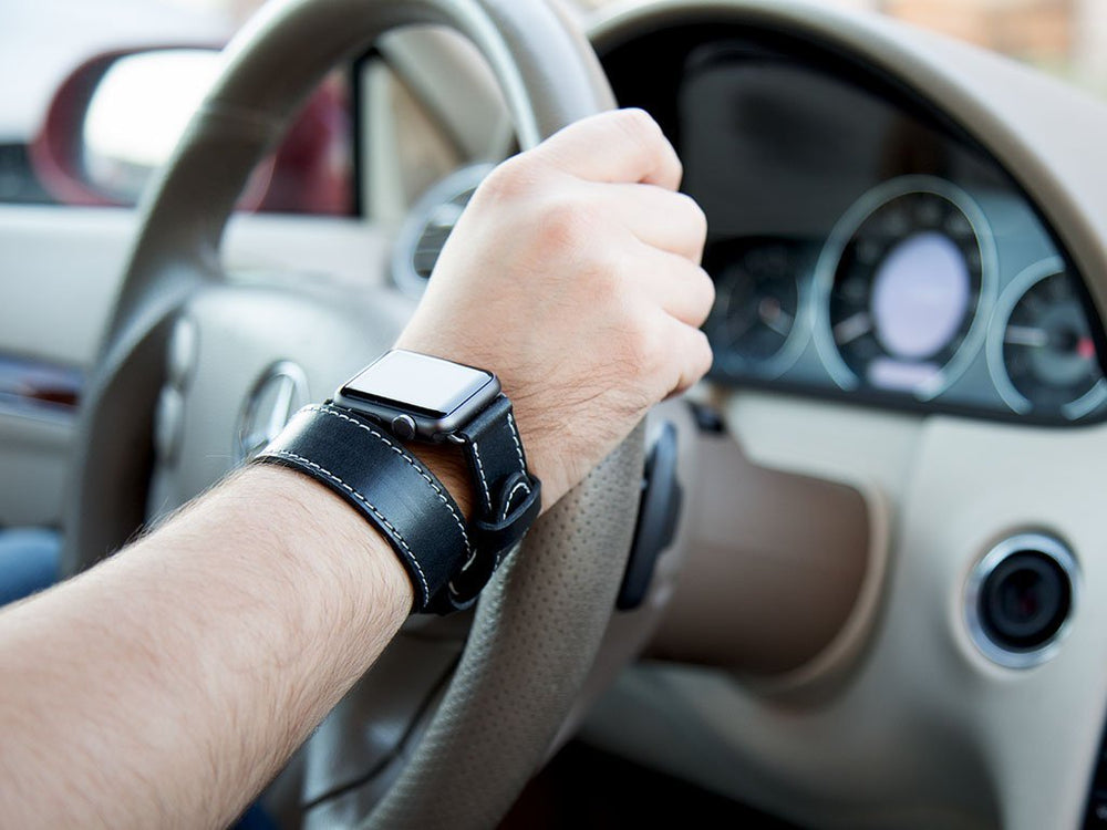 
                      
                        Milwaukee Leather Double Wrap Apple Watch Band - Black iWatch Strap - olpr.
                      
                    