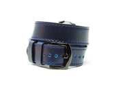 Milwaukee Leather Double Wrap Apple Watch Band - Blue iWatch Strap - olpr.