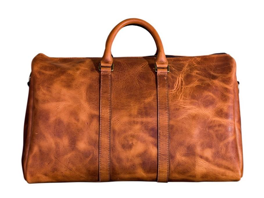 Horween Leather Duffle Bag - Natural Weekend Bag - olpr.