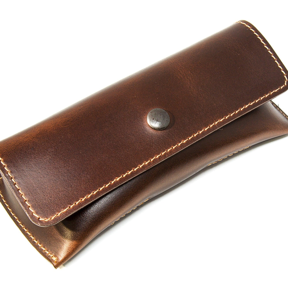 Milwaukee Leather Glasses Case - Brown Watch Case - olpr.