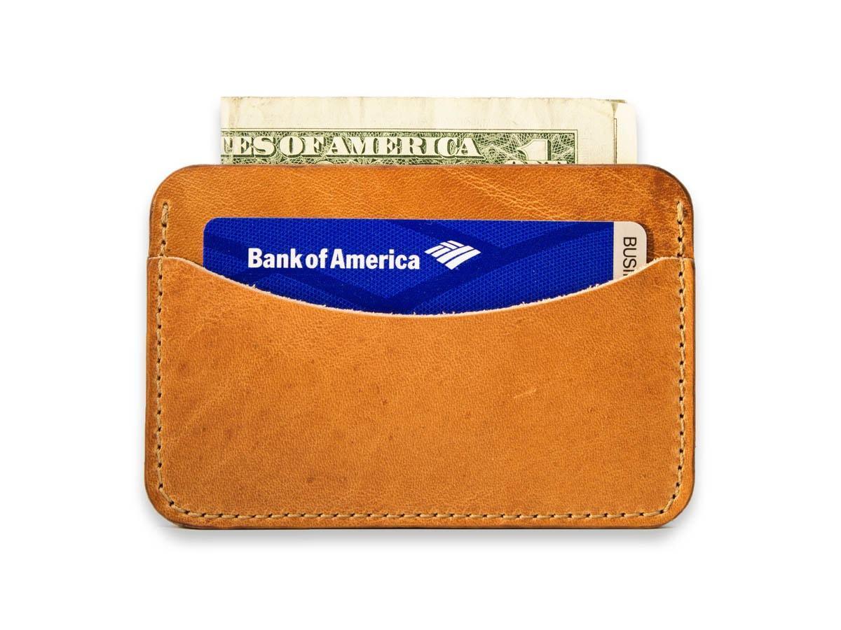 Milwaukee Leather Horizontal Card Holder - Natural - olpr.