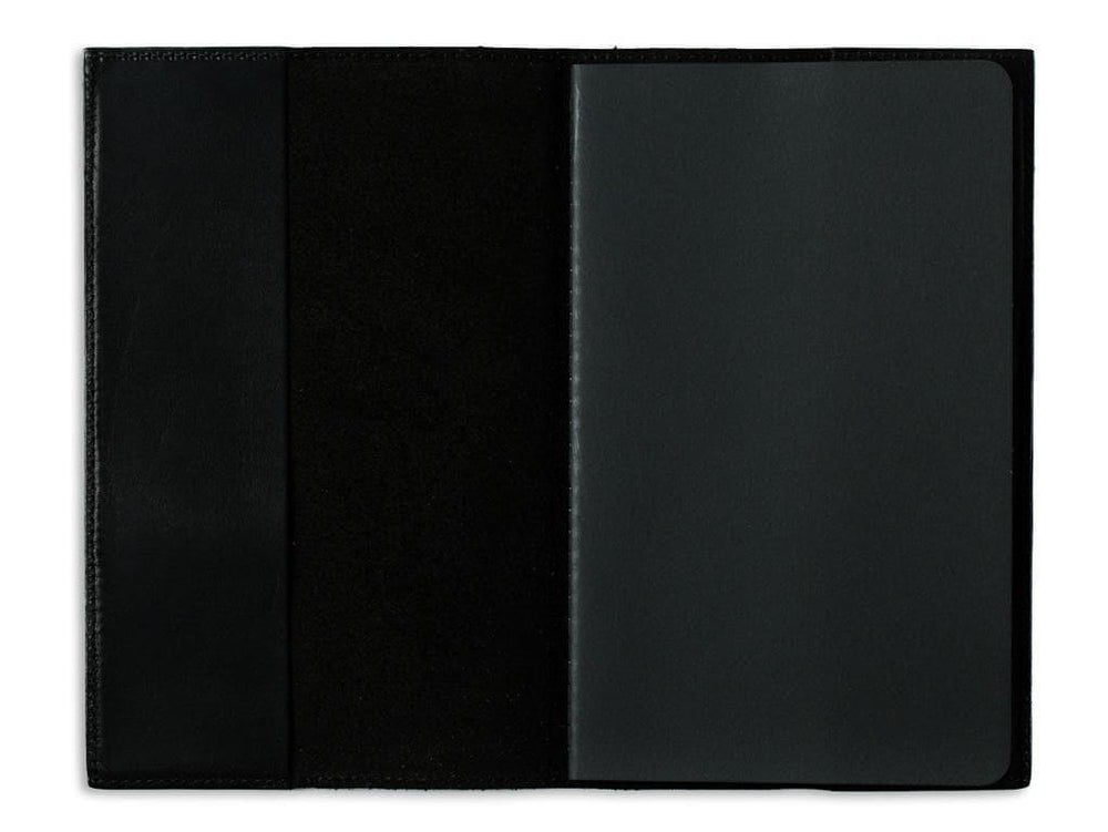 Horween Leather Moleskine Cahier Notebook Cover - Black Journal - olpr.