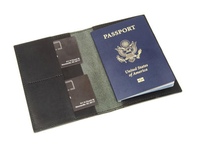 Milwaukee Leather Travel Wallet - Black Passport Wallet - olpr.
