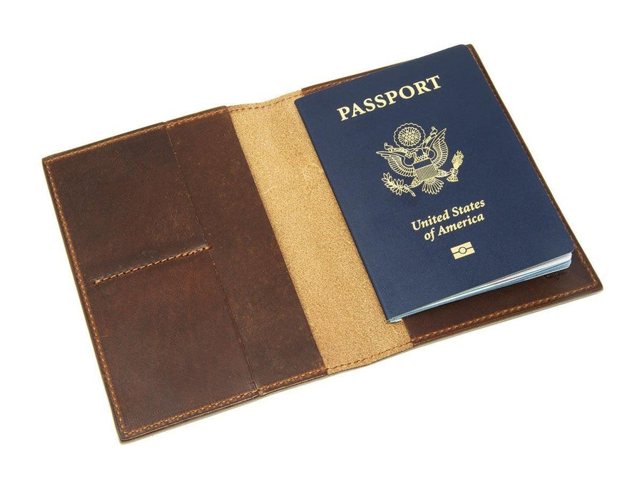 Milwaukee Leather Travel Wallet - Chestnut Passport Wallet - olpr.