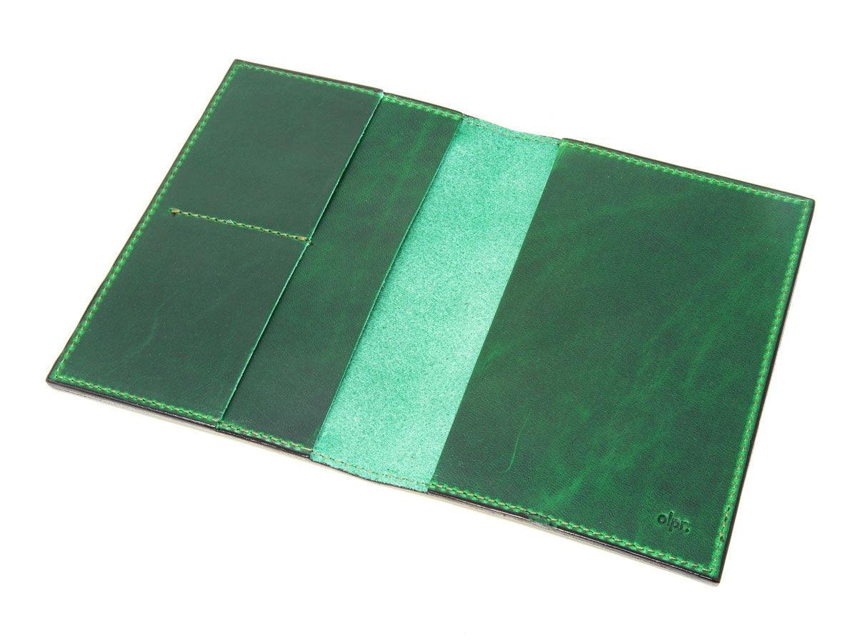 Milwaukee Leather Travel Wallet - Green Passport Wallet - olpr.