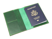 Milwaukee Leather Travel Wallet - Green Passport Wallet - olpr.