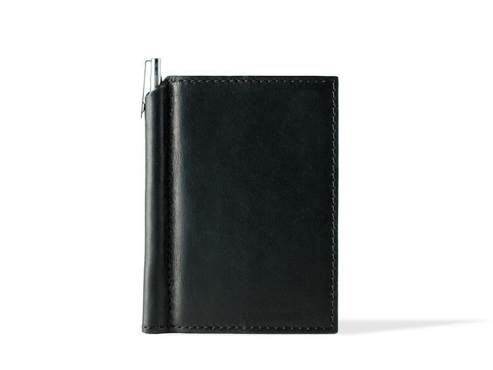 Milwaukee Leather Mini Journal with Pen - Black - olpr.