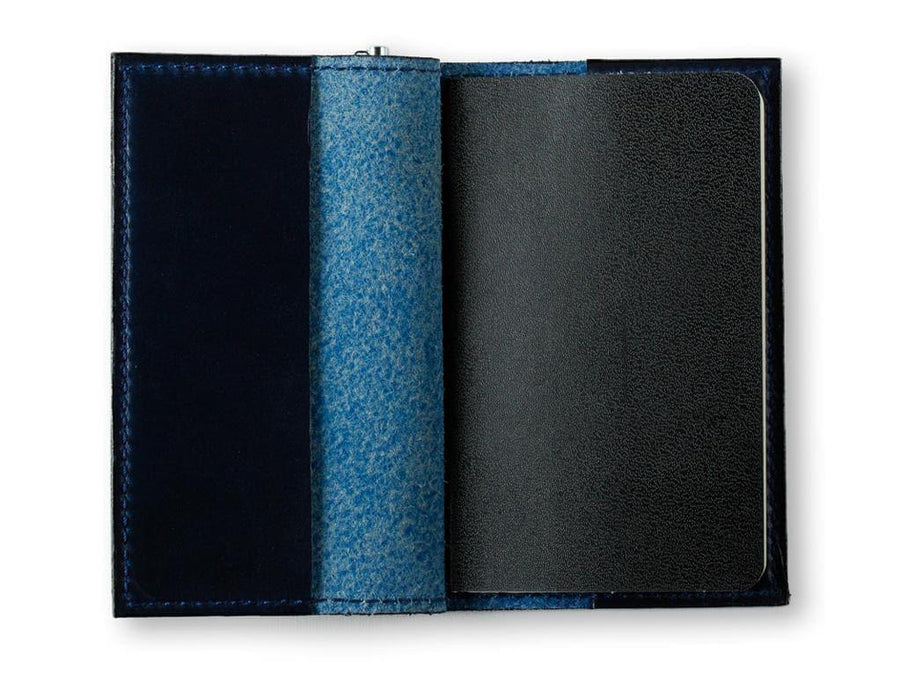 Milwaukee Leather Mini Journal with Pen - Blue - olpr.