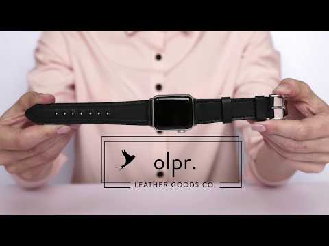
                      
                        Load and play video in Gallery viewer, Milwaukee Leather Apple Watch Band - Black
                      
                    
