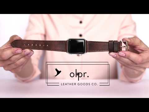 
                      
                        Load and play video in Gallery viewer, Milwaukee Leather Apple Watch Band - Chestnut
                      
                    