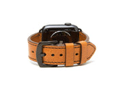 Italian Leather Apple Watch Band - Brown - olpr.